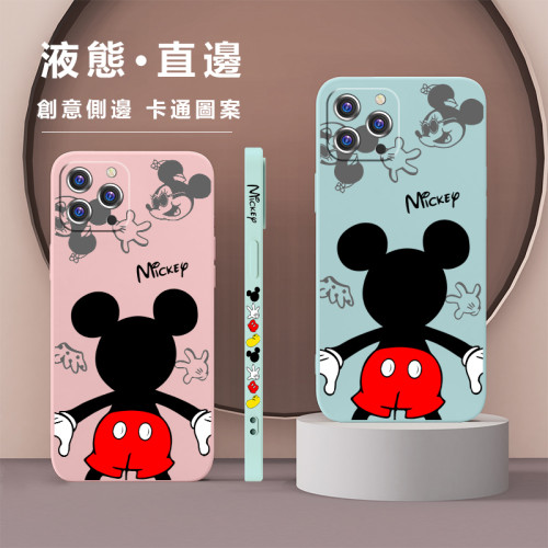 【迪士尼系列】米奇背影液態矽膠iphone保護殼 下訂2件附贈「行動電源」