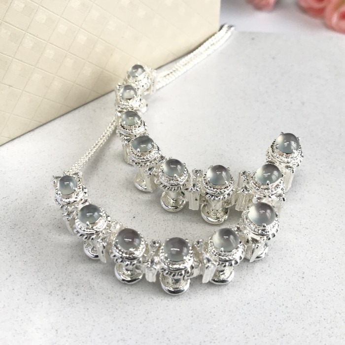 Myanmar emerald ring face (14 piece)