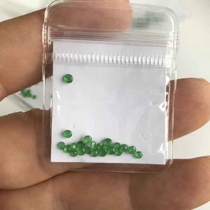 Myanmar emerald ring face (small package)-14 packs
