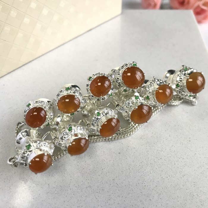 Myanmar emerald ring face (10 piece)