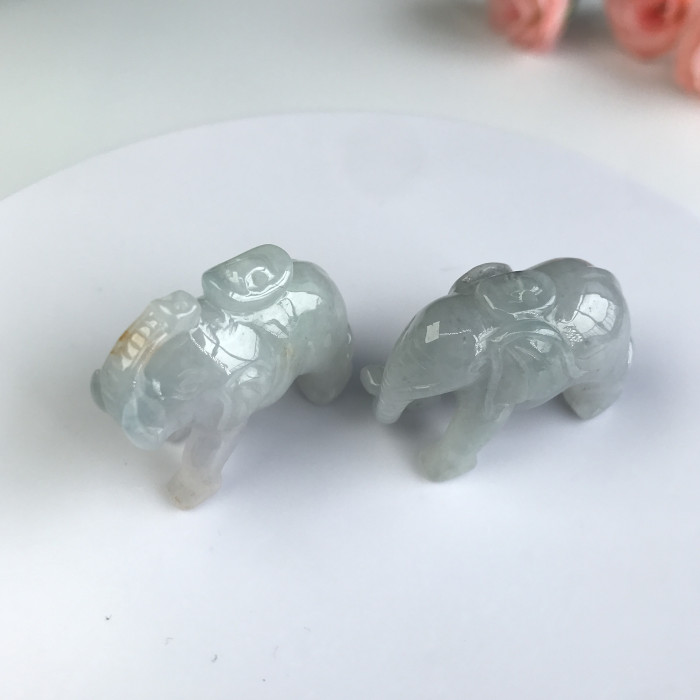 Jade Elephant (2 pieces)