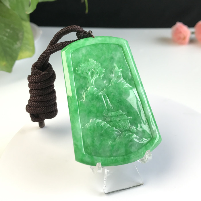 Emerald landscape card