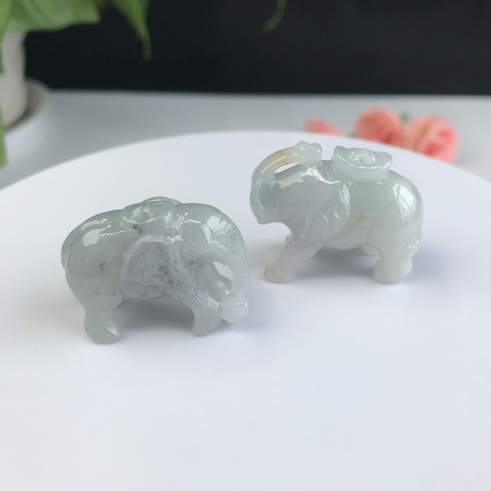 Jade Elephant (2 pieces)