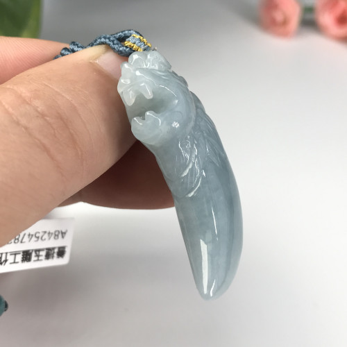 Jade Dragon Tooth Pendant