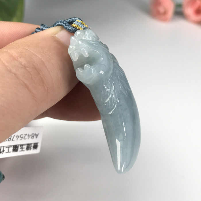Jade Dragon Tooth Pendant