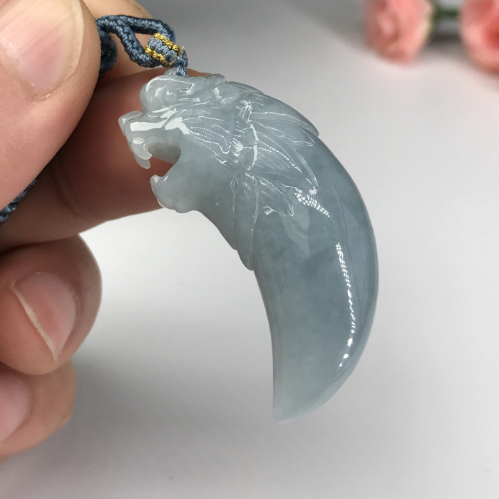 Jade Dragon Tooth Pendant