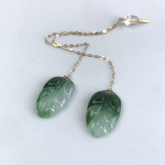 Jade Earrings (leaves)