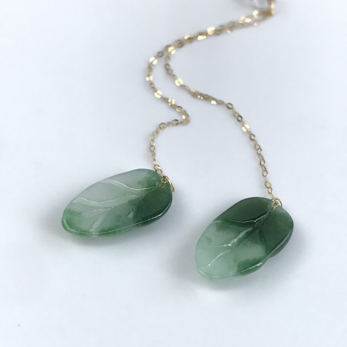 Jade Earrings (leaves)