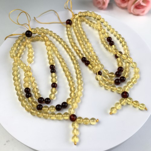 Amber Bead Chain (2 pieces)