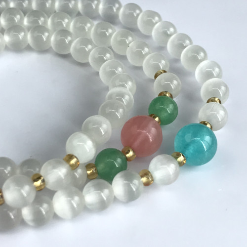 Colorful gem bead chain