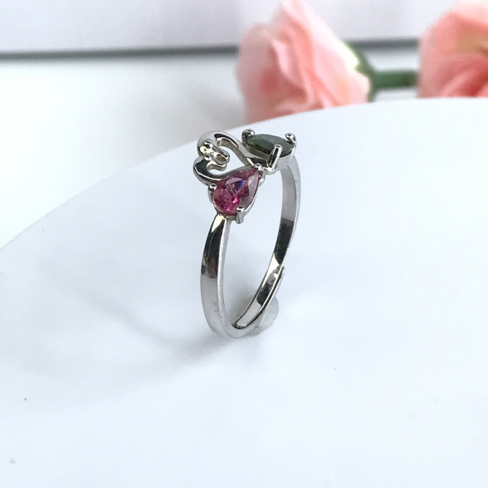Colorful gem ring