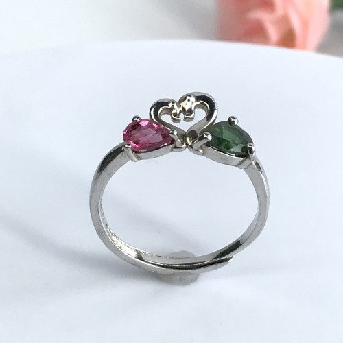 Colorful gem ring