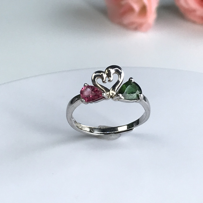 Colorful gem ring