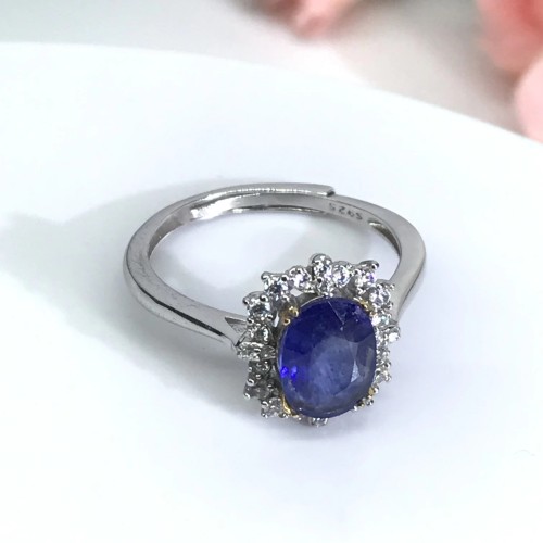 Sapphire face ring