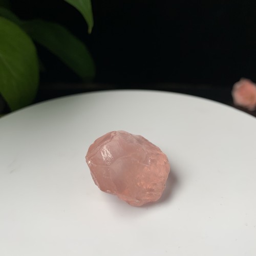 Pink crystal raw stone