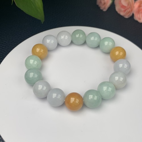 Jade tricolor bead chain