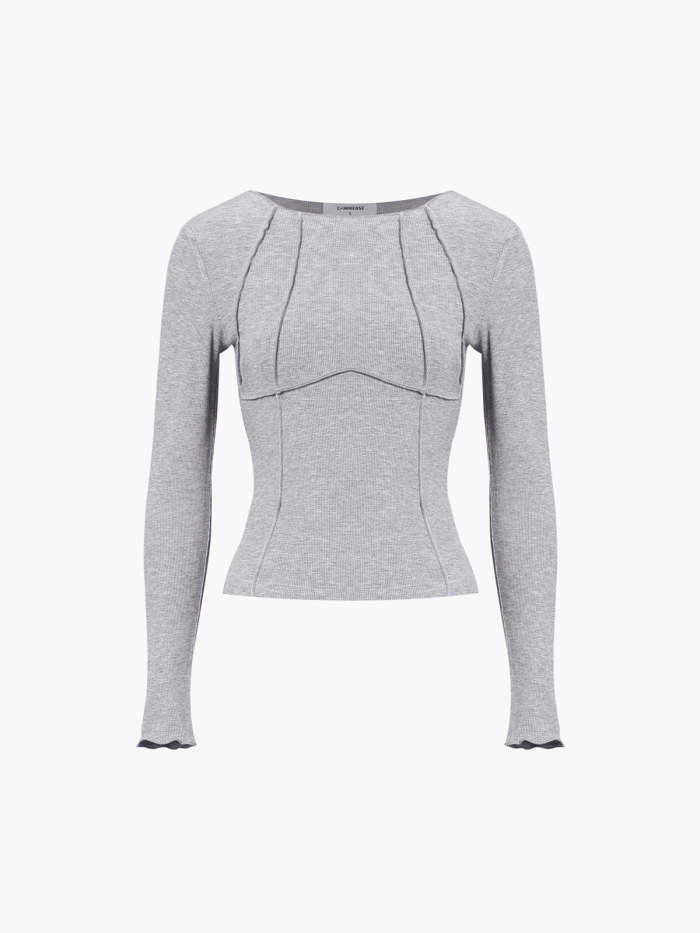 Basic Piping Long Sleeve Top