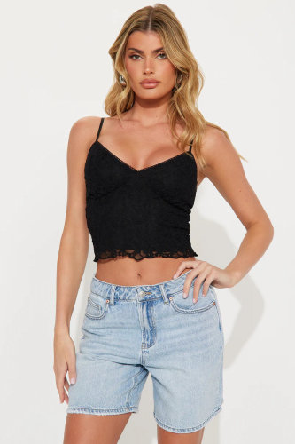 Larissa Lace Cami - Black