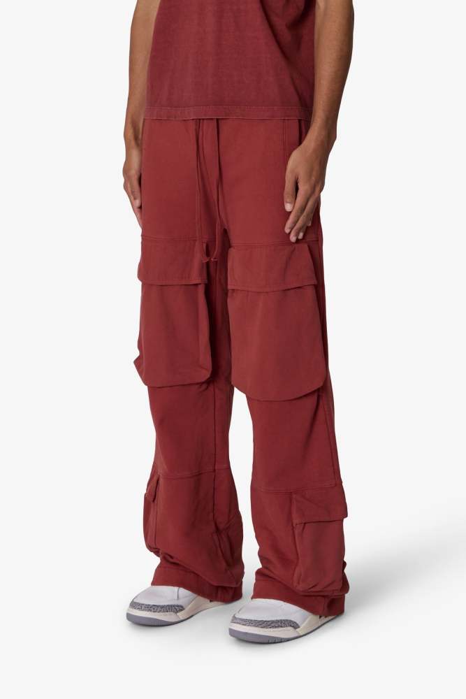Front Cargo Sweatpants - Rust