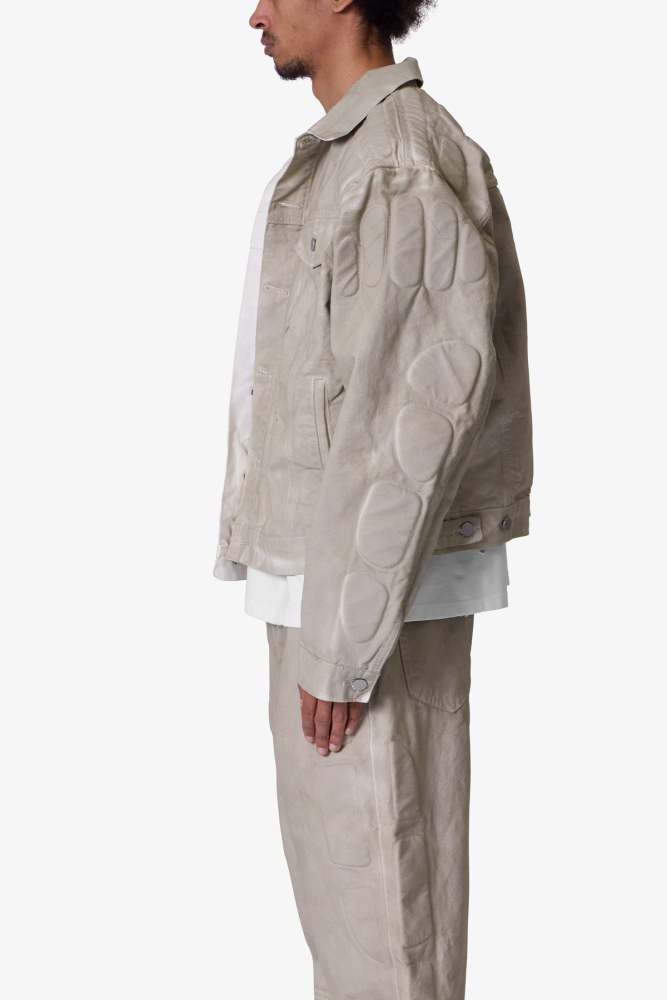 Moto Trucker Jacket - Off White