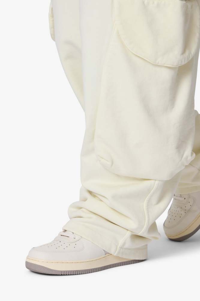 Side Cargo Pocket Sweatpants - Off White
