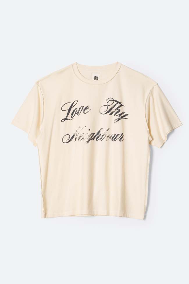Love Thy Neighbor Tee - Vintage White