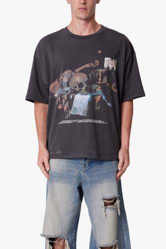 Still Life Printed Tee - Washed Black