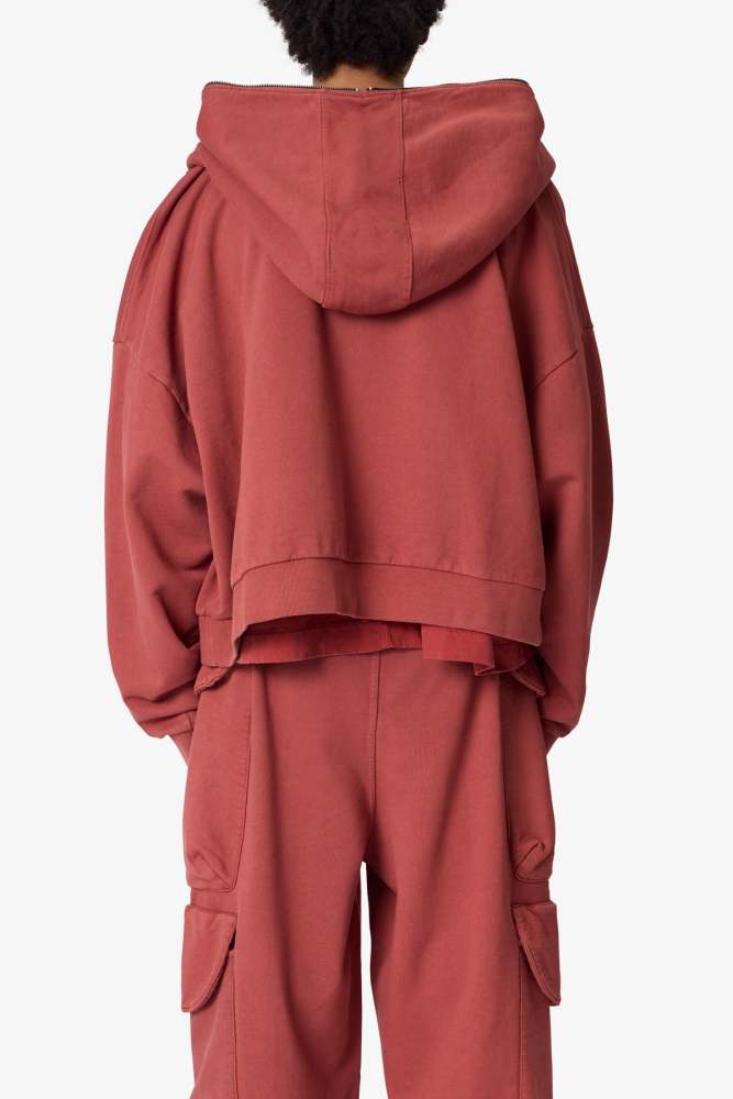 Full Zip Hoodie - Rust