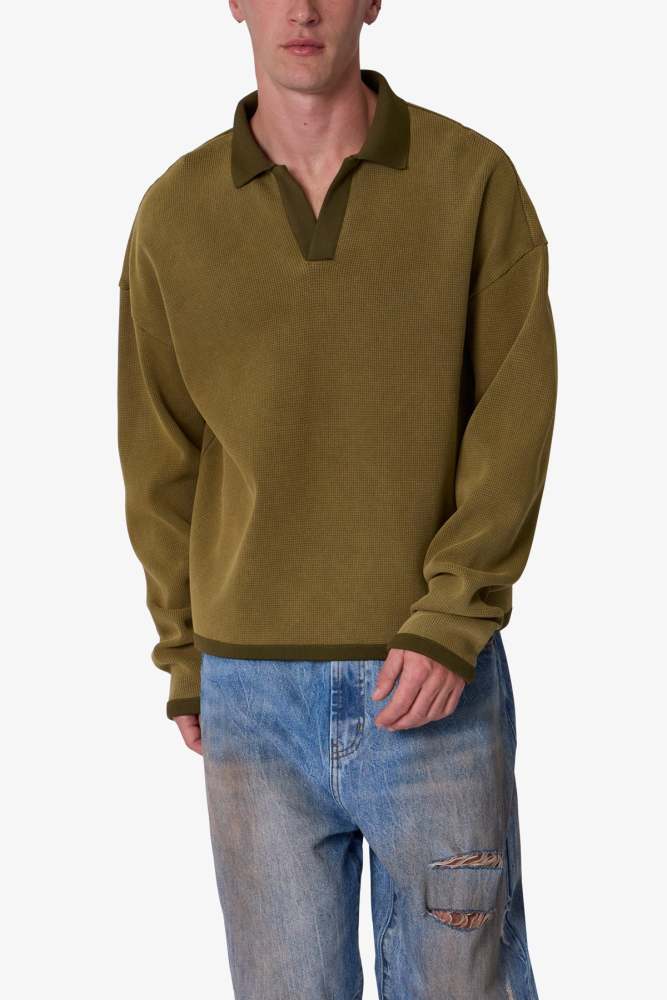 Polo Thermal L/S Shirt - Dark Olive