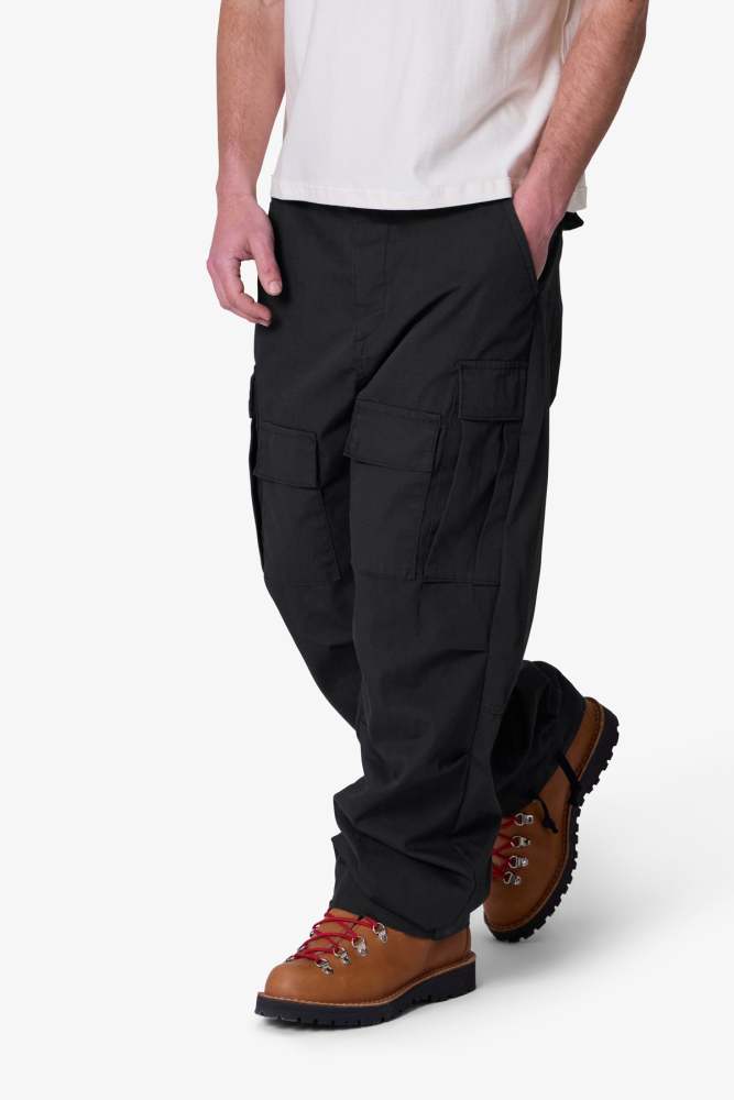 Ultra Baggy Cargo Pants - Black