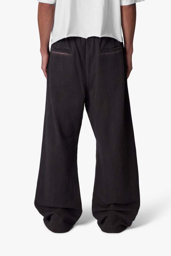Acid Wash Sweatpants - Brown