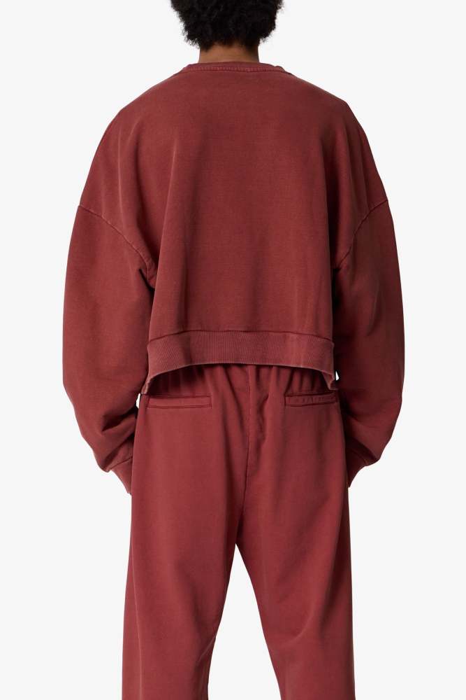 Cropped Crewneck - Rust