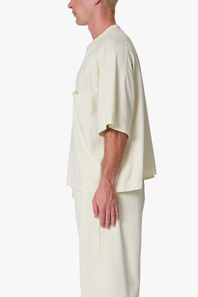 Paneled Hidden Pocket Tee - Off White