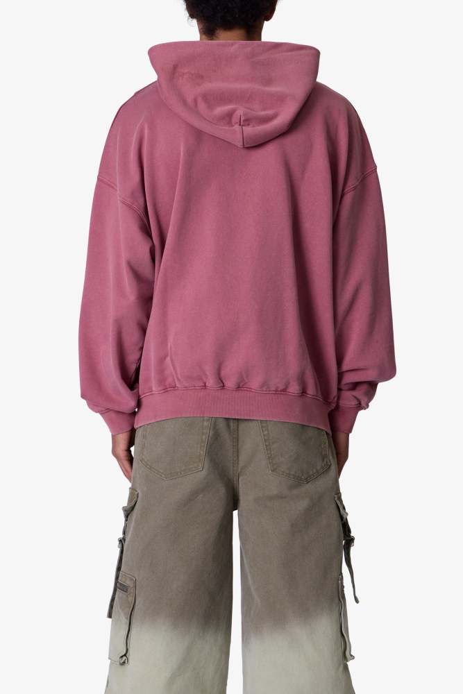 Raw Stitch Hoodie - Purple