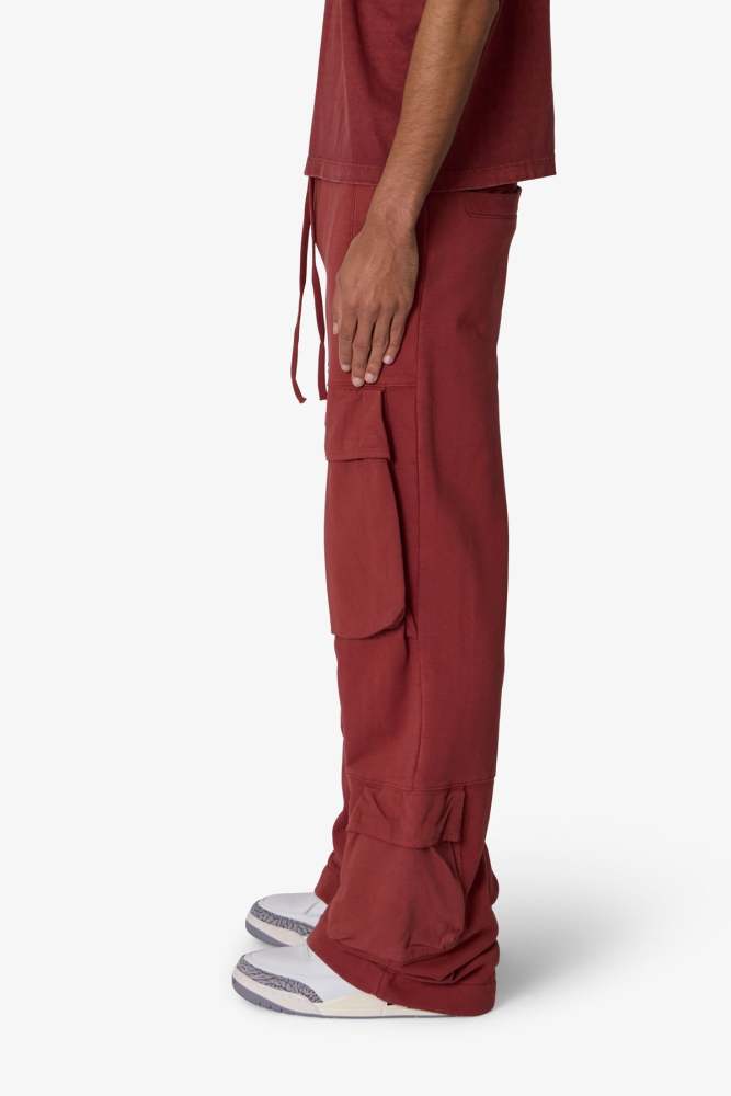 Front Cargo Sweatpants - Rust