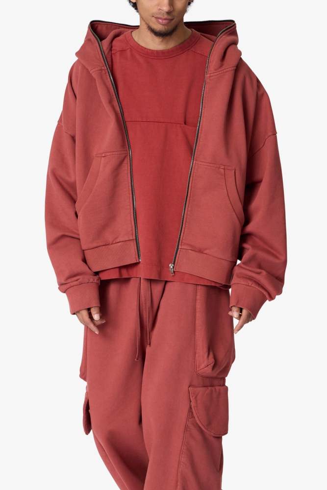 Full Zip Hoodie - Rust