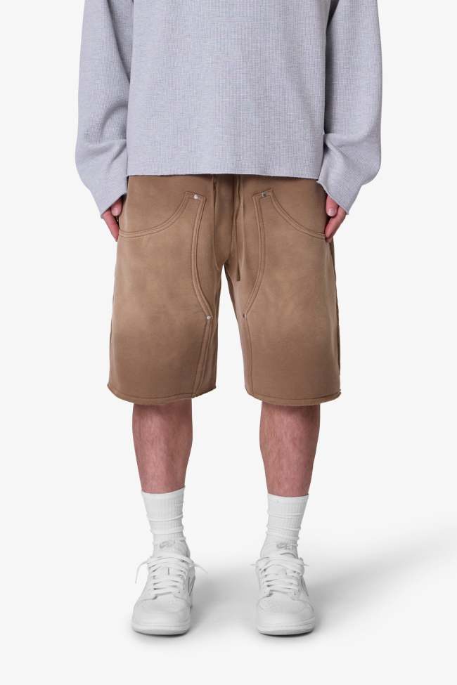 West Double Knee Sweatshorts - Tan