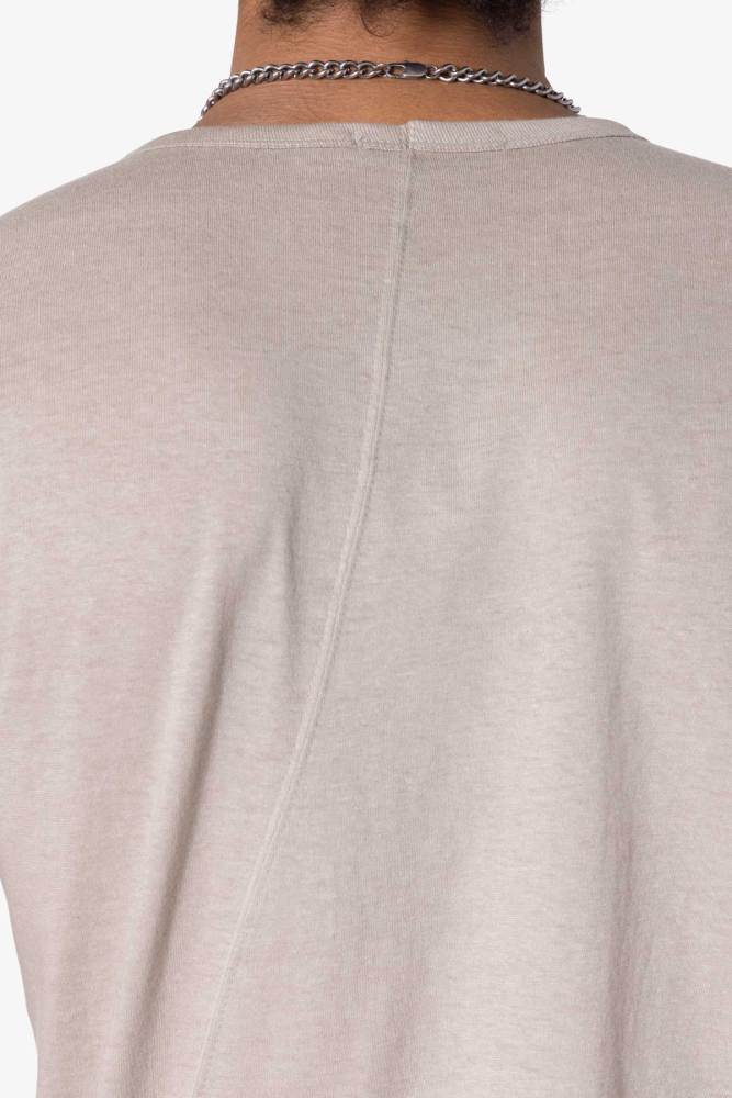 Sheer Knit Bias Cut Tee - Bone