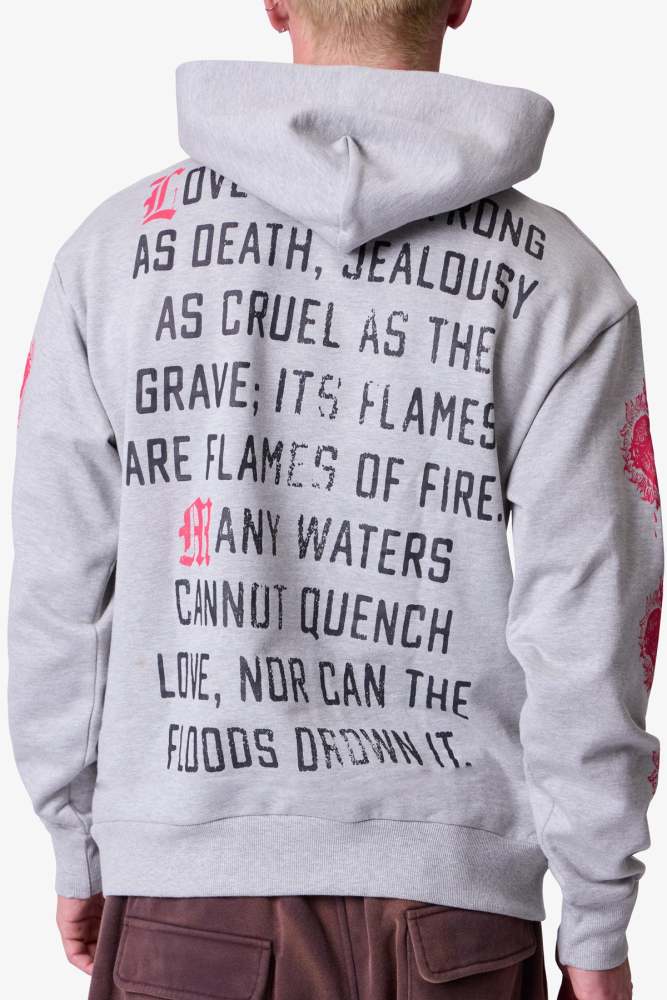 Burning Desire Hoodie - Marled Grey