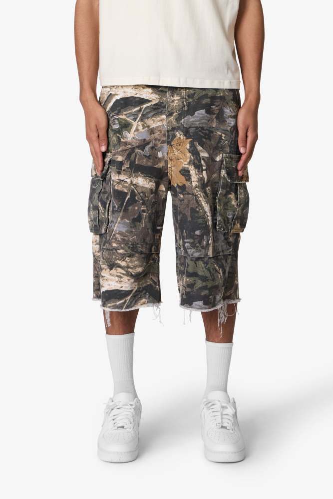 Ultra Baggy Cargo Shorts - Forest Camo
