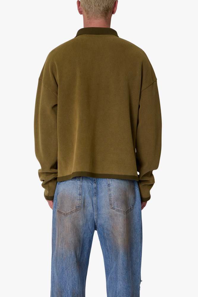 Polo Thermal L/S Shirt - Dark Olive