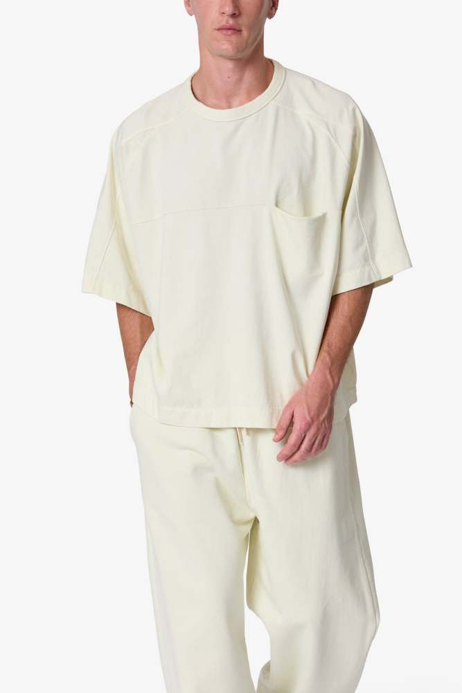 Paneled Hidden Pocket Tee - Off White