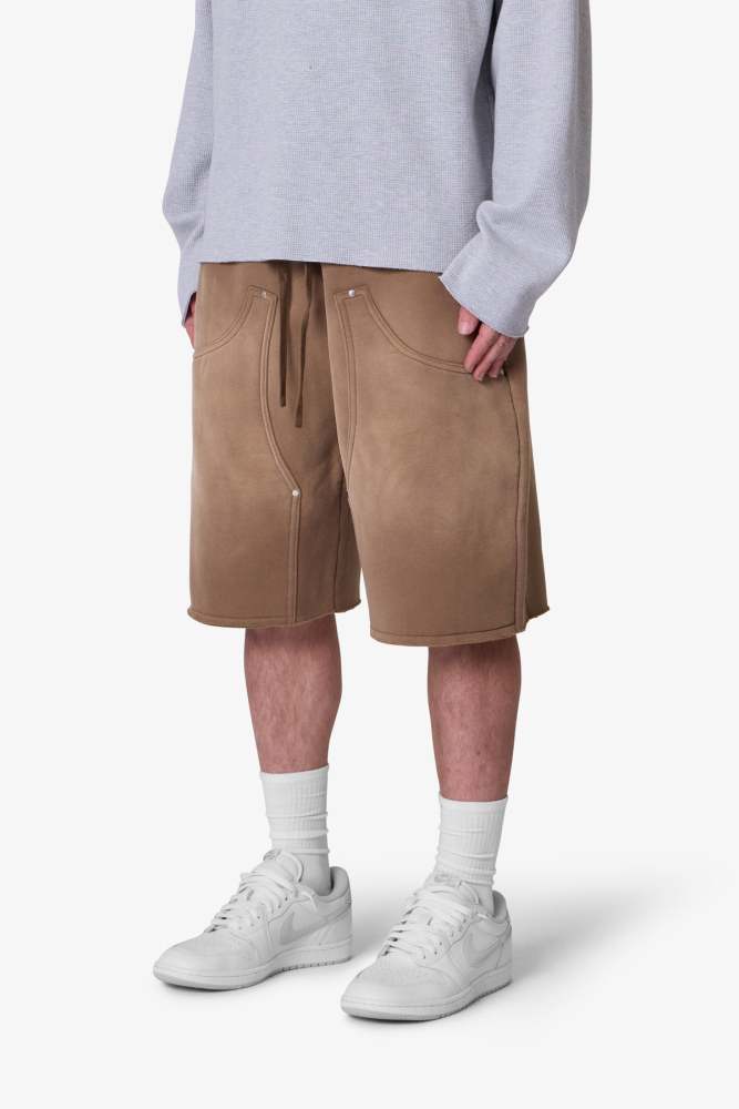 West Double Knee Sweatshorts - Tan