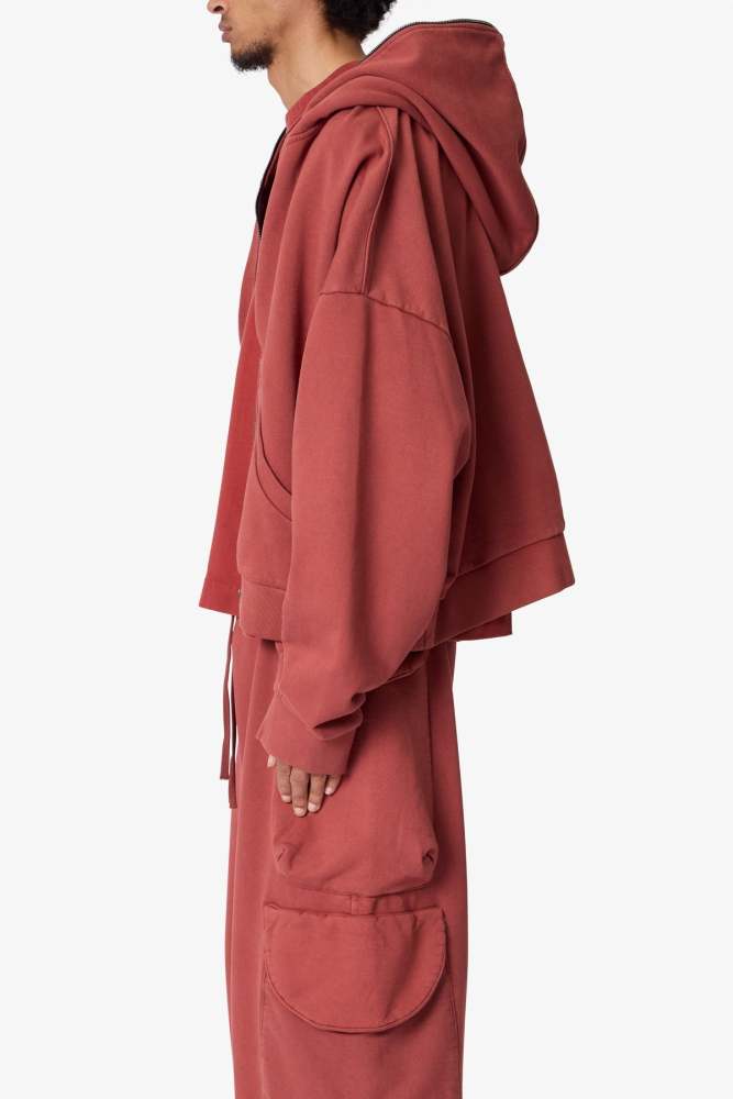 Full Zip Hoodie - Rust