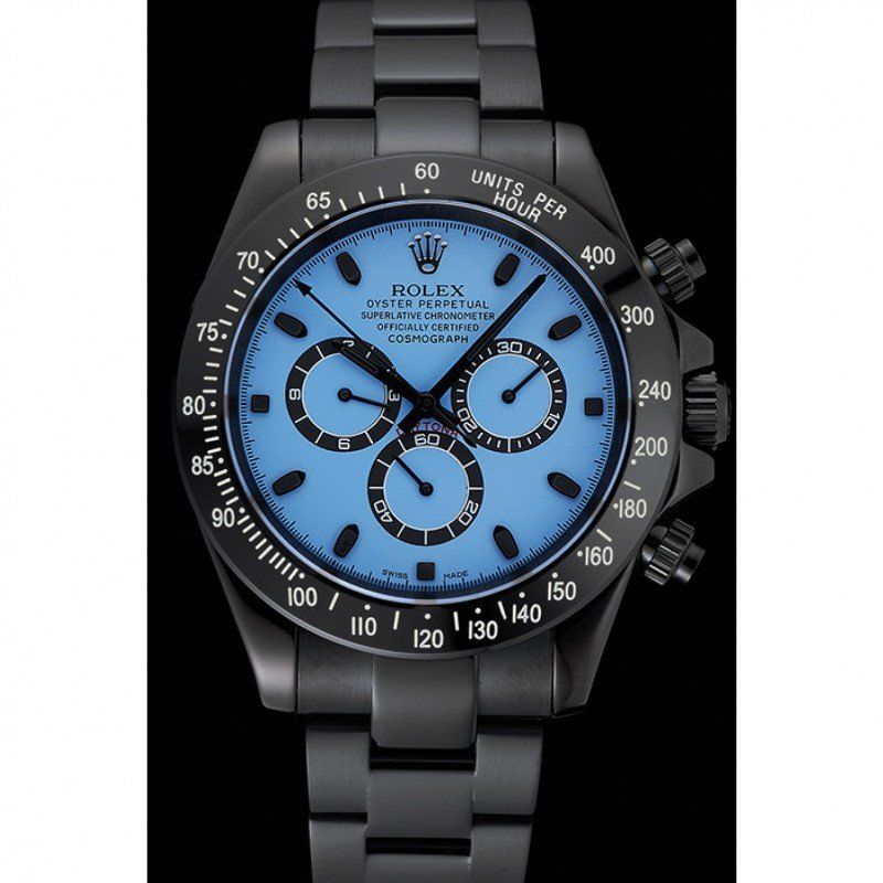 rolex daytona black stainless steel