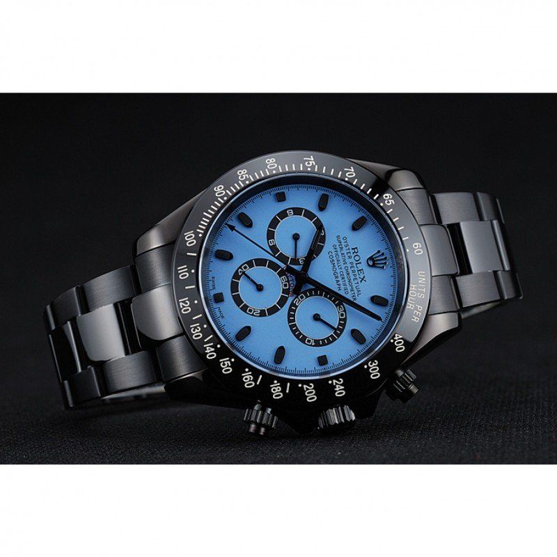 rolex daytona black stainless steel
