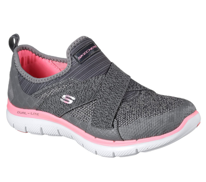 Skechers Women Flex Appeal 2.0 - New Image Charcoal/Coral