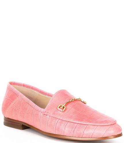 Loraine Croc Embossed Leather Loafers