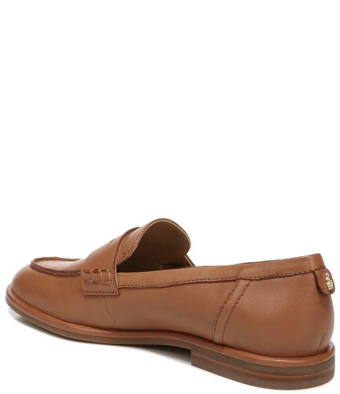 Birch Leather Slip-On Penny Loafers