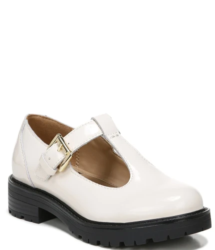 Girls' Taelor Mini Lug Sole Patent T-Strap Mary Janes (Youth)